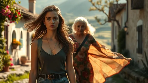 Καθώς περπατούσε στο χωριό, η Μαρίνα συνάντησε μια γυναίκα που της είπε μυστικά από το μέλλον.