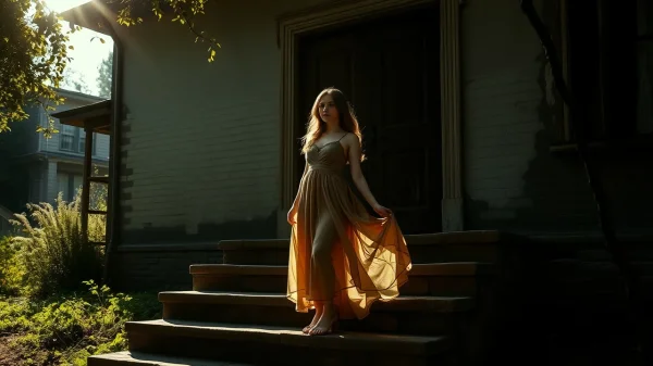 Ο Θοδωρής βλέπει συνεχώς την ίδια γυναίκα στα σκαλιά του παλιού σπιτιού—ποια είναι πραγματικά;