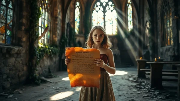 Στην εγκαταλελειμμένη εκκλησία, η κοπέλα βρήκε ένα μήνυμα που δεν έπρεπε να υπάρξει.