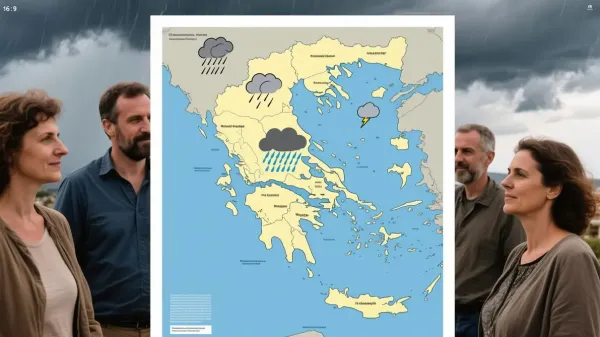 Ποιες περιοχές θα επηρεαστούν από ισχυρές βροχές και καταιγίδες Δευτέρα και Τρίτη